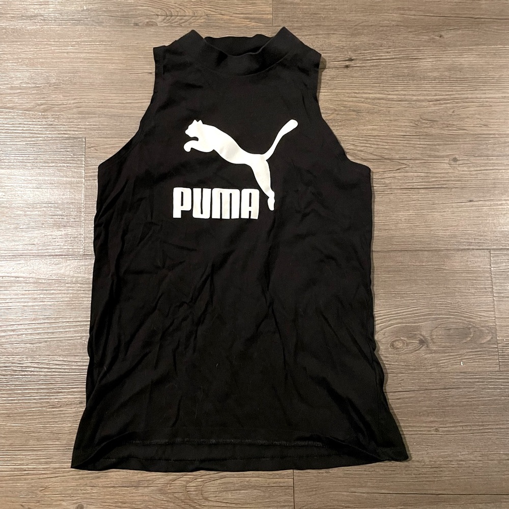 Black Puma Tank Top, Sz XS